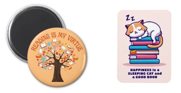 Book Lover Kitchen Magnets